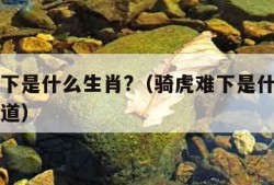 骑虎难下是什么生肖?（骑虎难下是什么生肖百度知道）