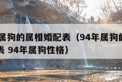 94年属狗的属相婚配表（94年属狗的属相婚配表 94年属狗性格）