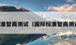 国际标准智商测试（国际标准智商测试免费）