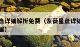 紫薇星盘详细解析免费（紫薇星盘详细解析免费易安居）