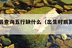 出生时辰查询五行缺什么（出生时辰算五行缺什么）