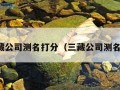 三藏公司测名打分（三藏公司测名网）