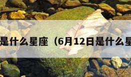 6月是什么星座（6月12日是什么星座）