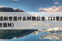 12星座前世是什么妖族公主（12星座前世是仙还是妖）