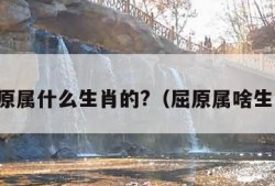 屈原属什么生肖的?（屈原属啥生肖）