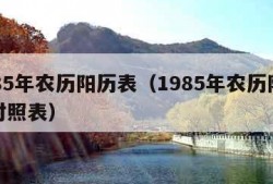 1985年农历阳历表（1985年农历阳历表对照表）