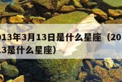 2013年3月13日是什么星座（2013313是什么星座）