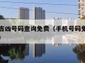 号码测吉凶号码查询免费（手机号码免费测吉凶打分）