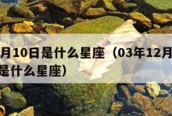 12月10日是什么星座（03年12月10日是什么星座）