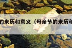 母亲节的来历和意义（母亲节的来历和意义图片）