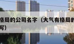 大气有格局的公司名字（大气有格局的公司名字怎么写）