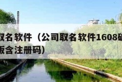 公司取名软件（公司取名软件1608破解版免费版含注册码）