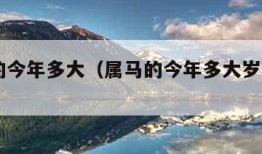 属马的今年多大（属马的今年多大岁数2025）