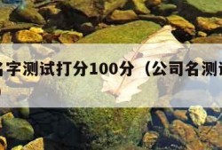 公司名字测试打分100分（公司名测试打分1518）