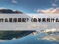 双子和什么星座最配?（白羊男和什么星座最配）