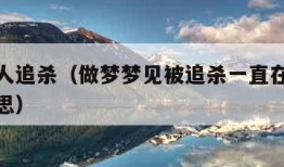 梦见被人追杀（做梦梦见被追杀一直在逃跑是什么意思）