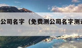 免费测公司名字（免费测公司名字测试 免费）