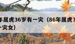 86年属虎36岁有一灾（86年属虎36岁有一灾女）