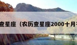 农历查星座（农历查星座2000十月初七）