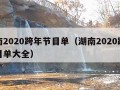 湖南2020跨年节目单（湖南2020跨年节目单大全）