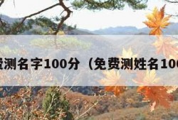 免费测名字100分（免费测姓名100分）