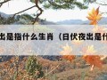 日伏夜出是指什么生肖（日伏夜出是什么生肖?）