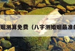 八字婚姻测算免费（八字测婚姻最准的免费）