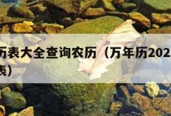 万年历表大全查询农历（万年历2021农历阳历表）