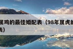 93年属鸡的最佳婚配表（98年属虎的最佳婚配表）