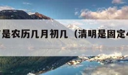 清明节是农历几月初几（清明是固定4月5日吗）