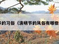 清明节的习俗（清明节的风俗有哪些 传统）