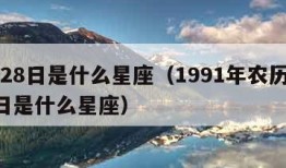 5月28日是什么星座（1991年农历5月28日是什么星座）