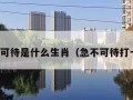 急不可待是什么生肖（急不可待打一字）