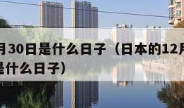 12月30日是什么日子（日本的12月30日是什么日子）