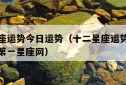 十二星座运势今日运势（十二星座运势今日运势查询第一星座网）