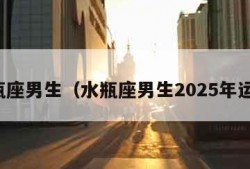 水瓶座男生（水瓶座男生2025年运势）