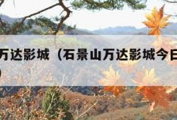 石景山万达影城（石景山万达影城今日电影查询票价）