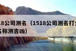 1518公司测名（1518公司测名打分公司名称测吉凶）