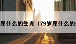 79年属什么的生肖（79岁属什么的生肖）