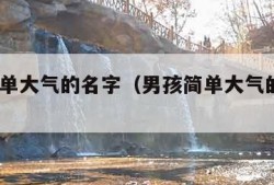 男孩简单大气的名字（男孩简单大气的名字2023）