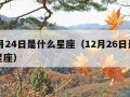 12月24日是什么星座（12月26日是什么星座）