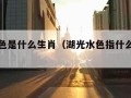 湖光水色是什么生肖（湖光水色指什么生肖动物）