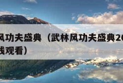 武林风功夫盛典（武林风功夫盛典2025直播在线观看）