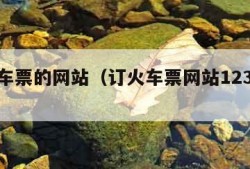 订火车票的网站（订火车票网站12306官网）