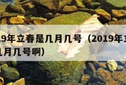 2019年立春是几月几号（2019年立春是几月几号啊）