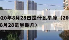 2020年8月28日是什么星座（2020年8月28是星期几）