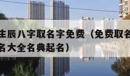 起名网生辰八字取名字免费（免费取名网生辰八字起名大全名典起名）