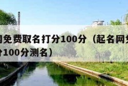 起名网免费取名打分100分（起名网免费取名打分100分测名）