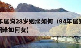 94年属狗28岁姻缘如何（94年属狗28岁姻缘如何女）