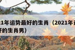 2021年运势最好的生肖（2021年运势最好的生肖男）